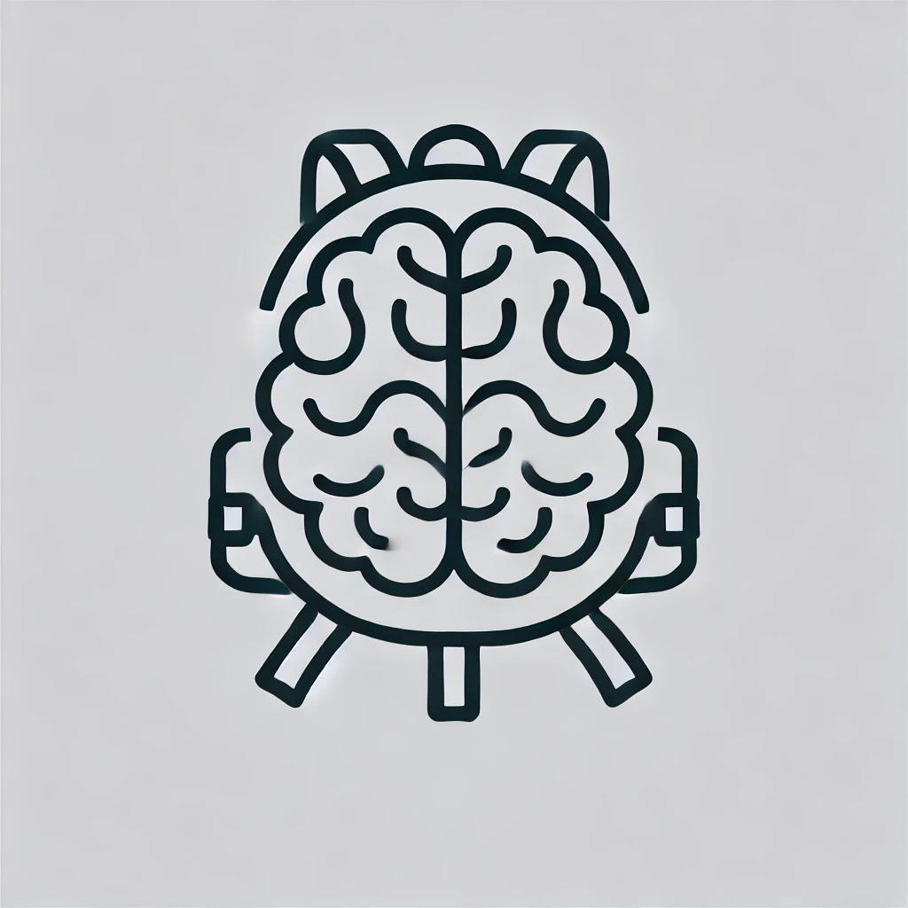 Sac à dos en forme de cerveau