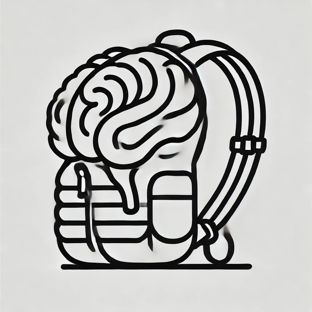 Sac à dos en forme de cerveau